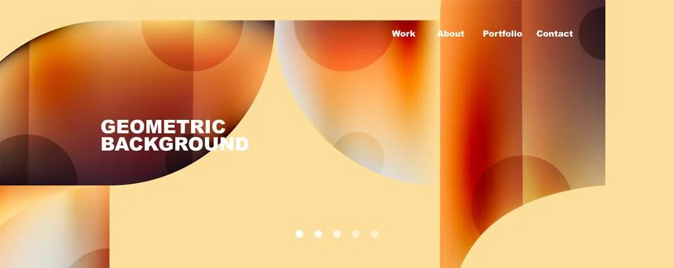 Circle, round elements and lines geometric abstract background. Vector イラスト素材
