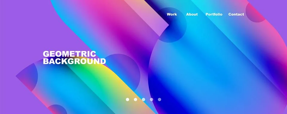 Circle, round elements and lines geometric abstract background. Vector Stock Illustration