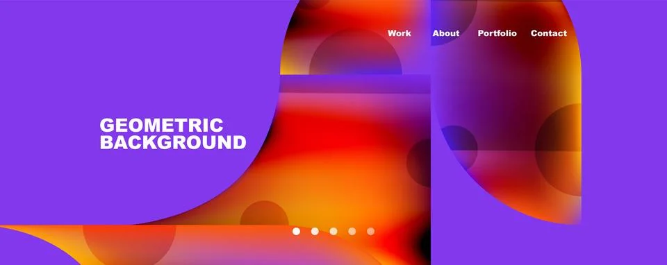 Circle, round elements and lines geometric abstract background. Vector Stockillustratie