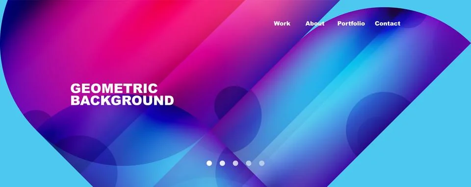 Circle, round elements and lines geometric abstract background. Vector Stock Illustration