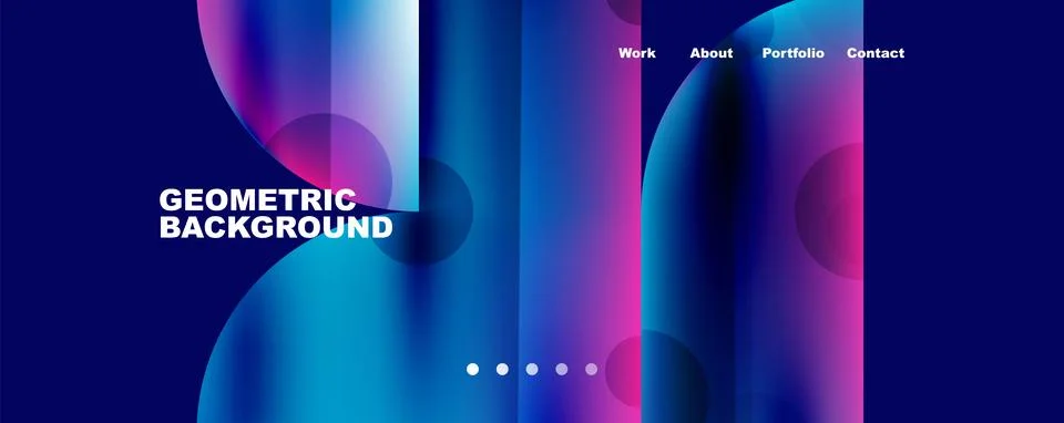 Circle, round elements and lines geometric abstract background. Vector Stock Illustration