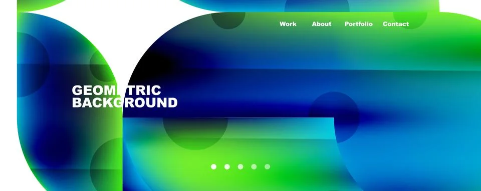 Circle, round elements and lines geometric abstract background. Vector Stock Illustration