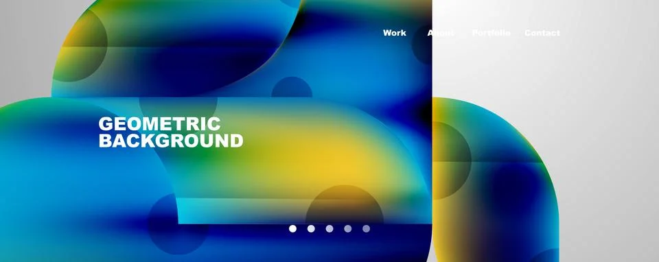 Circle, round elements and lines geometric abstract background. Vector 스톡 일러스트