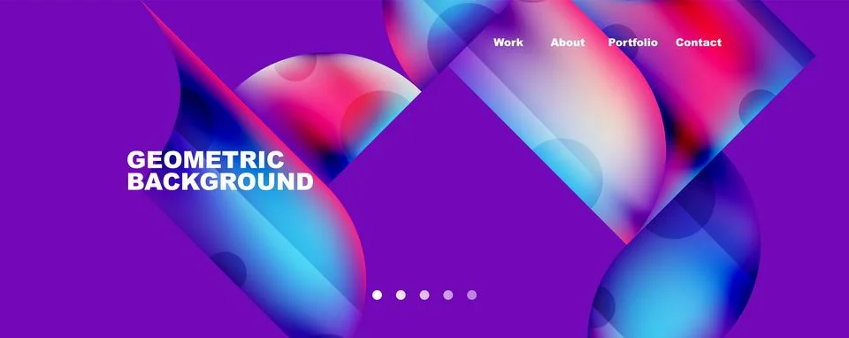 Circle, round elements and lines geometric abstract background. Vector Stockillustratie