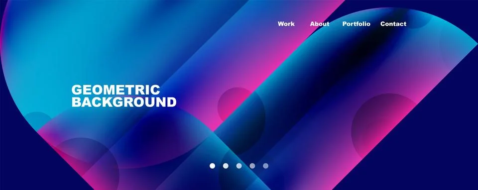 Circle, round elements and lines geometric abstract background. Vector Stock Illustration