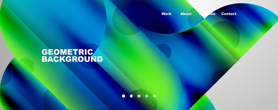 Circle, round elements and lines geometric abstract background. Vector Stock Illustration