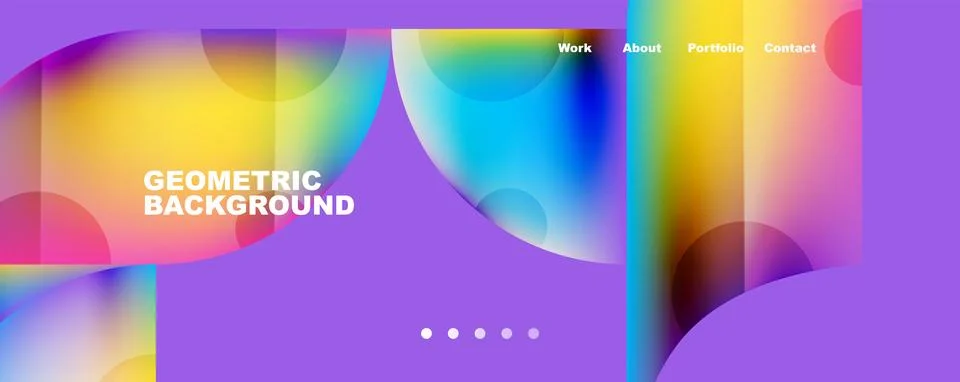 Circle, round elements and lines geometric abstract background. Vector Stock Illustration