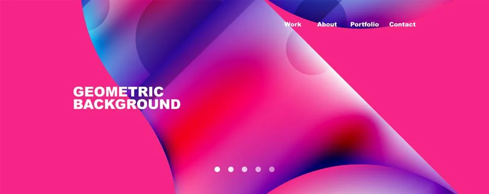 Circle, round elements and lines geometric abstract background. Vector 스톡 일러스트