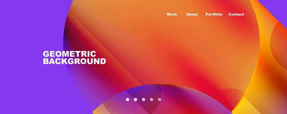 Circle, round elements and lines geometric abstract background. Vector 스톡 일러스트
