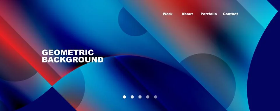 Circle, round elements and lines geometric abstract background. Vector Illustrazione stock