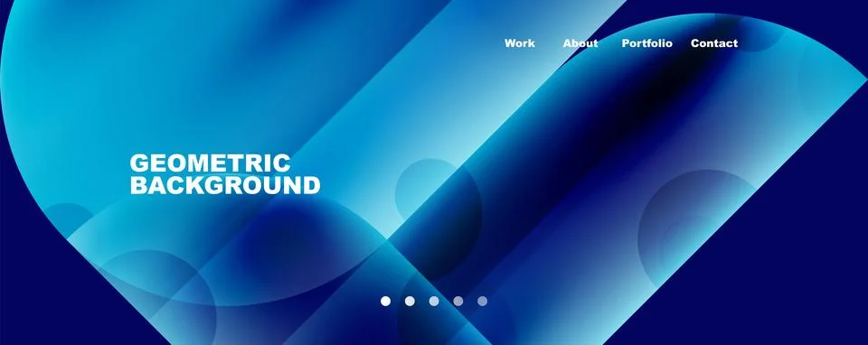 Circle, round elements and lines geometric abstract background. Vector Stock Illustration