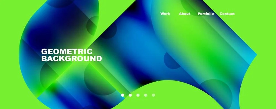 Circle, round elements and lines geometric abstract background. Vector Stock Illustration