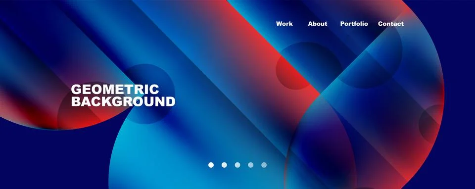 Circle, round elements and lines geometric abstract background. Vector Stock Illustration