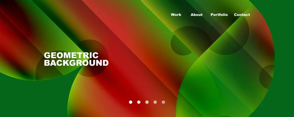 Circle, round elements and lines geometric abstract background. Vector Stock Illustration