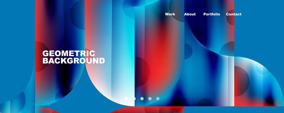 Circle, round elements and lines geometric abstract background. Vector Illustrazione stock