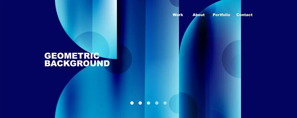 Circle, round elements and lines geometric abstract background. Vector Stock Illustration