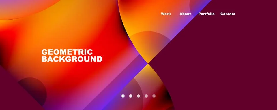 Circle, round elements and lines geometric abstract background. Vector Stockillustratie