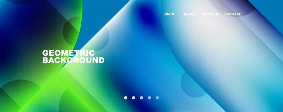 Circle, round elements and lines geometric abstract background. Vector Illustrazione stock