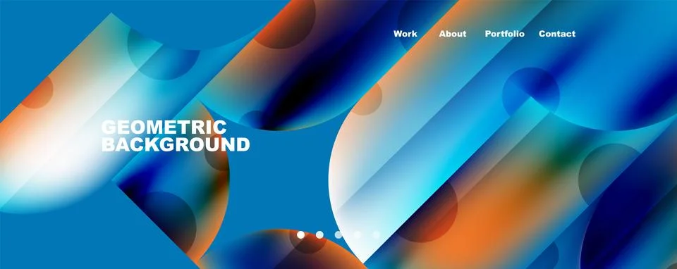 Circle, round elements and lines geometric abstract background. Vector 스톡 일러스트