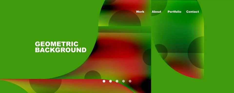 Circle, round elements and lines geometric abstract background. Vector Stock Illustration