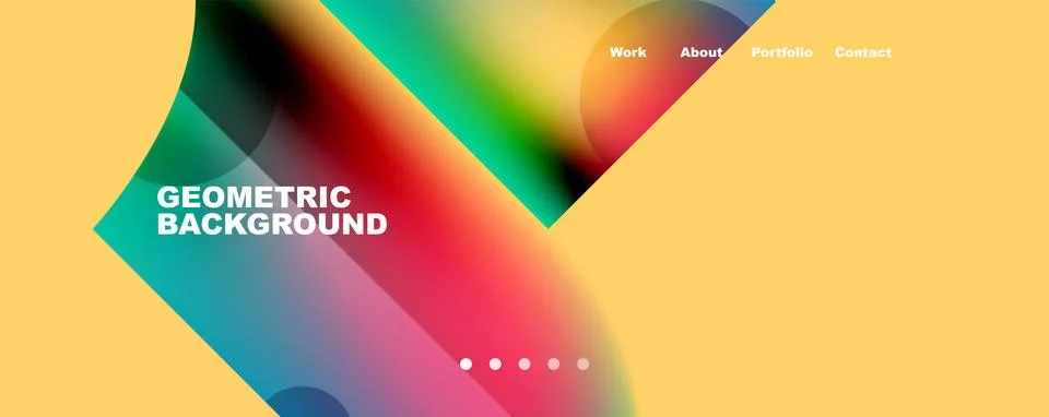 Circle, round elements and lines geometric abstract background. Vector Illustrazione stock