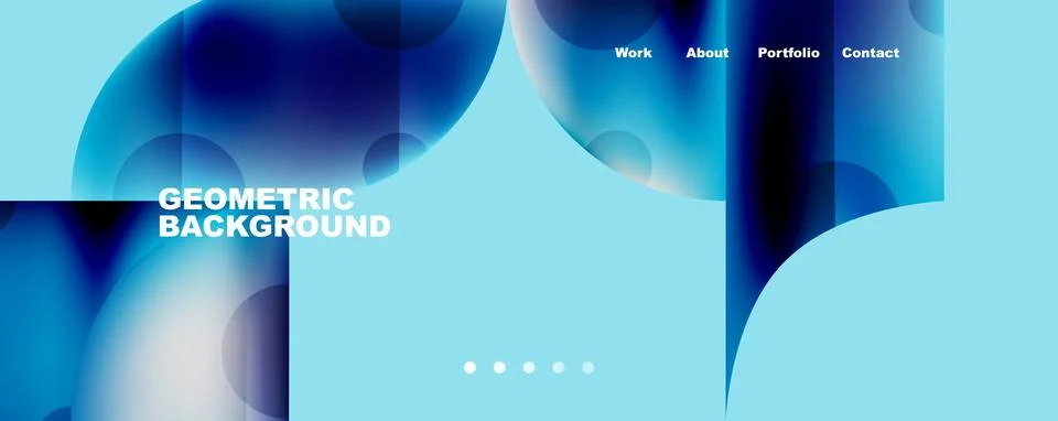 Circle, round elements and lines geometric abstract background. Vector Stock Illustration
