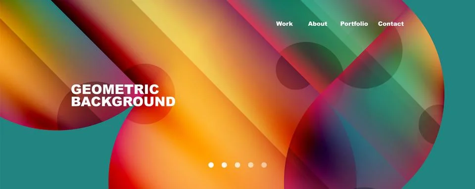 Circle, round elements and lines geometric abstract background. Vector 스톡 일러스트