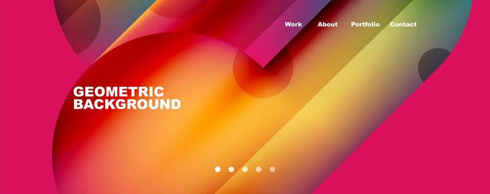 Circle, round elements and lines geometric abstract background. Vector Stock Illustration