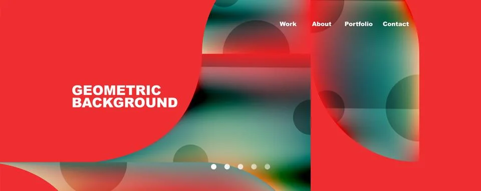Circle, round elements and lines geometric abstract background. Vector Stock Illustration