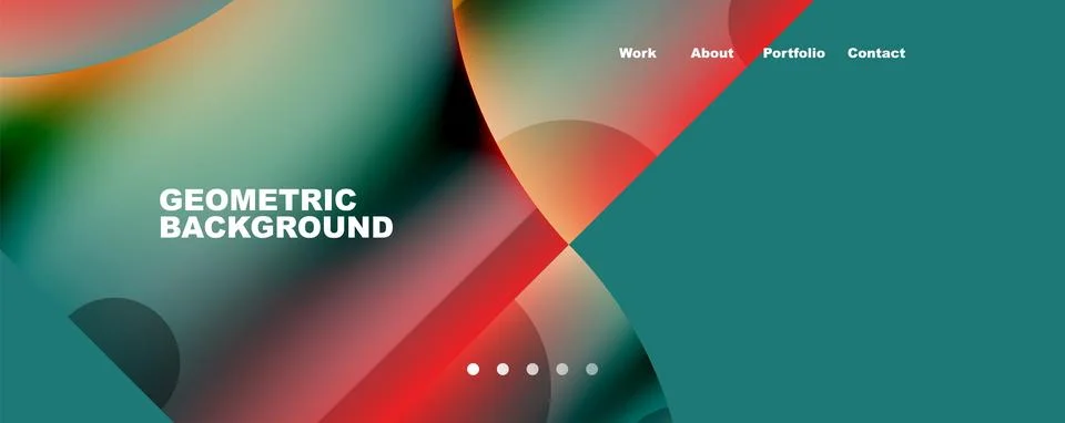 Circle, round elements and lines geometric abstract background. Vector Stock Illustration