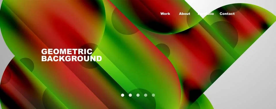 Circle, round elements and lines geometric abstract background. Vector Illustrazione stock