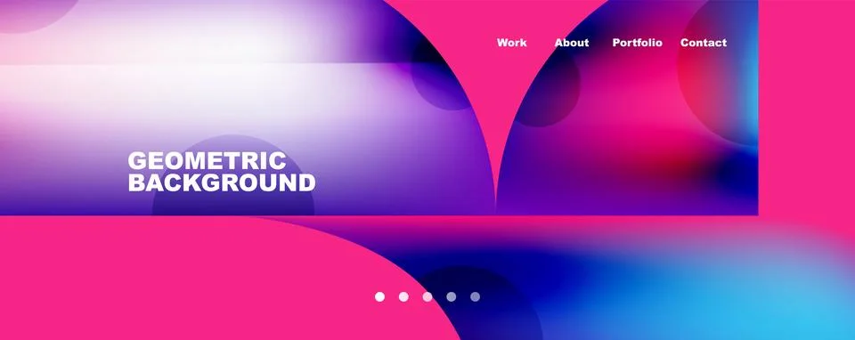 Circle, round elements and lines geometric abstract background. Vector Stock Illustration