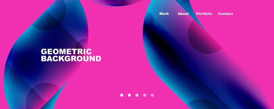 Circle, round elements and lines geometric abstract background. Vector 스톡 일러스트