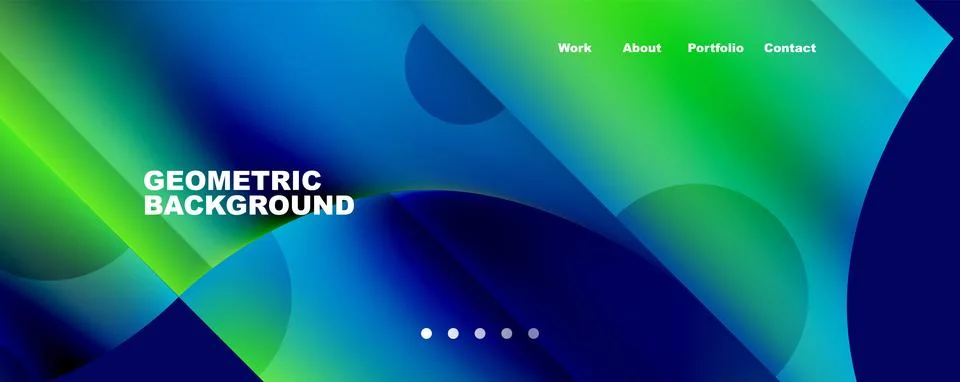 Circle, round elements and lines geometric abstract background. Vector Stockillustratie