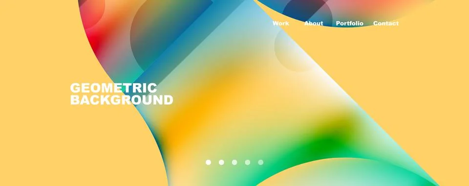 Circle, round elements and lines geometric abstract background. Vector イラスト素材