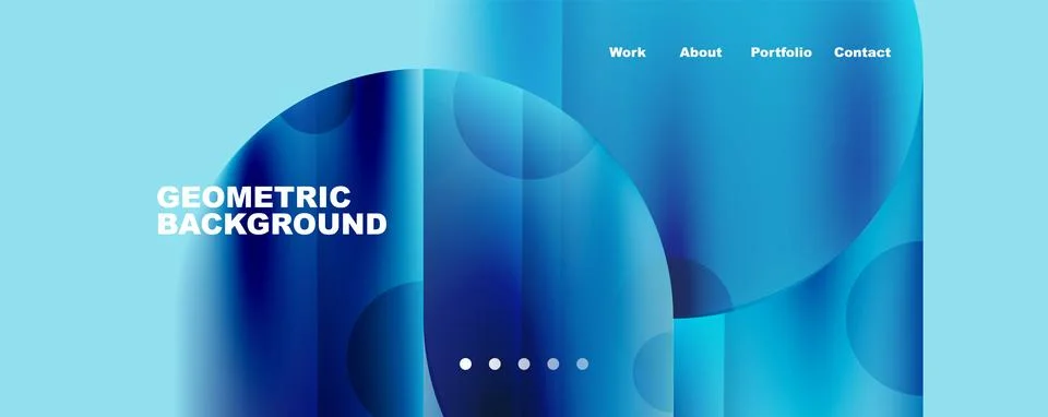 Circle, round elements and lines geometric abstract background. Vector Illustrazione stock