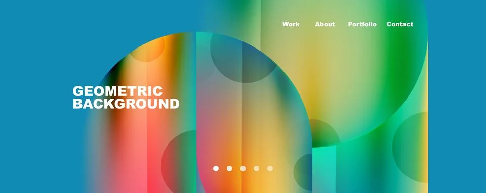Circle, round elements and lines geometric abstract background. Vector イラスト素材