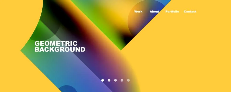 Circle, round elements and lines geometric abstract background. Vector Stockillustratie