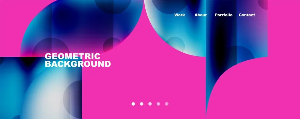 Circle, round elements and lines geometric abstract background. Vector 스톡 일러스트