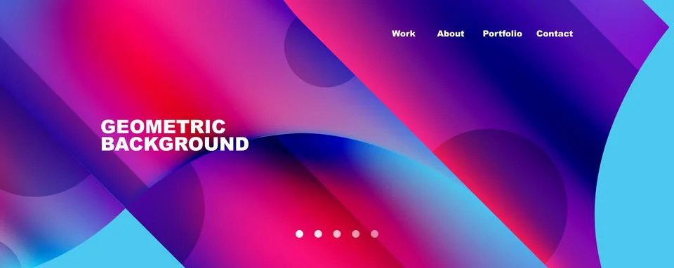 Circle, round elements and lines geometric abstract background. Vector Stock Illustration