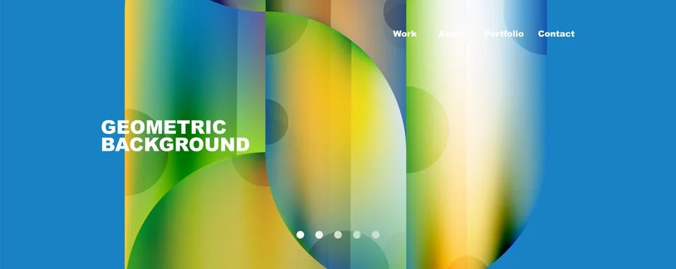 Circle, round elements and lines geometric abstract background. Vector 스톡 일러스트