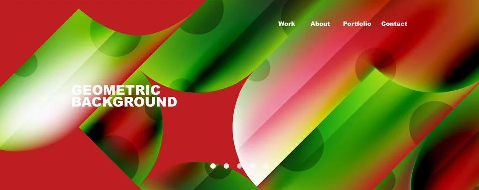 Circle, round elements and lines geometric abstract background. Vector Stock Illustration