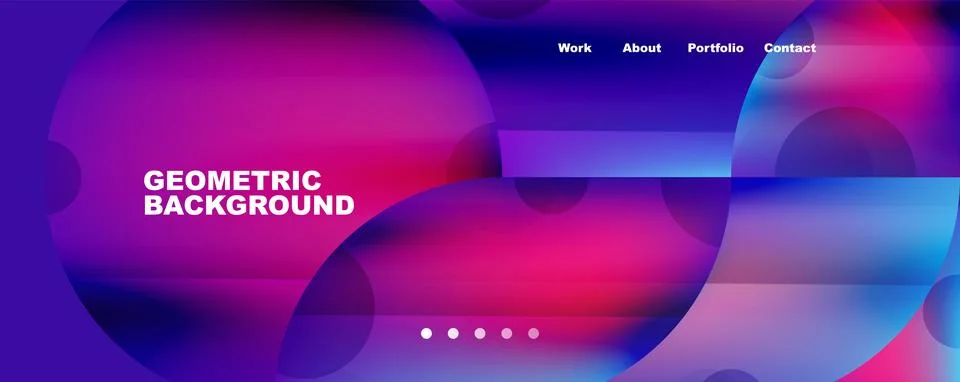 Circle, round elements and lines geometric abstract background. Vector 스톡 일러스트