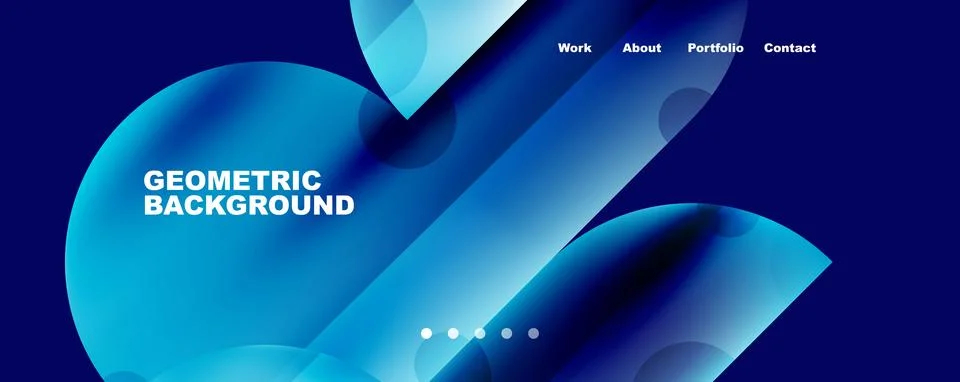 Circle, round elements and lines geometric abstract background. Vector Stockillustratie