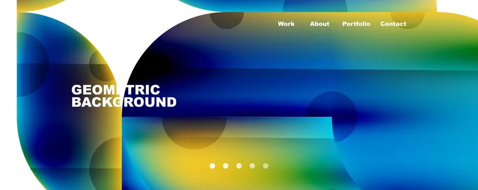 Circle, round elements and lines geometric abstract background. Vector Stock Illustration