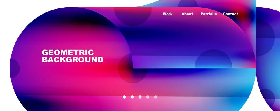 Circle, round elements and lines geometric abstract background. Vector Stock Illustration