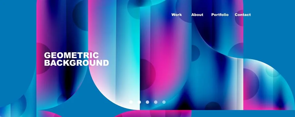 Circle, round elements and lines geometric abstract background. Vector 스톡 일러스트