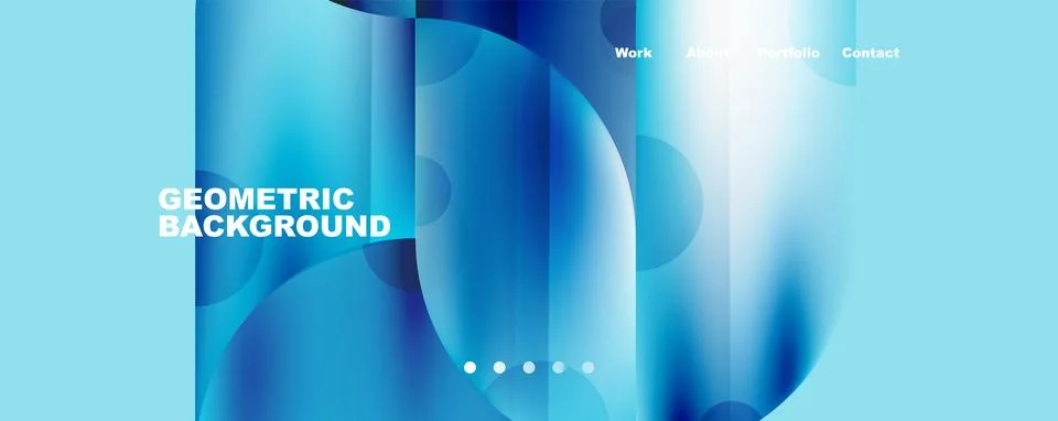 Circle, round elements and lines geometric abstract background. Vector Illustrazione stock