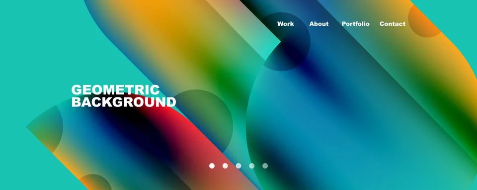 Circle, round elements and lines geometric abstract background. Vector Stockillustratie