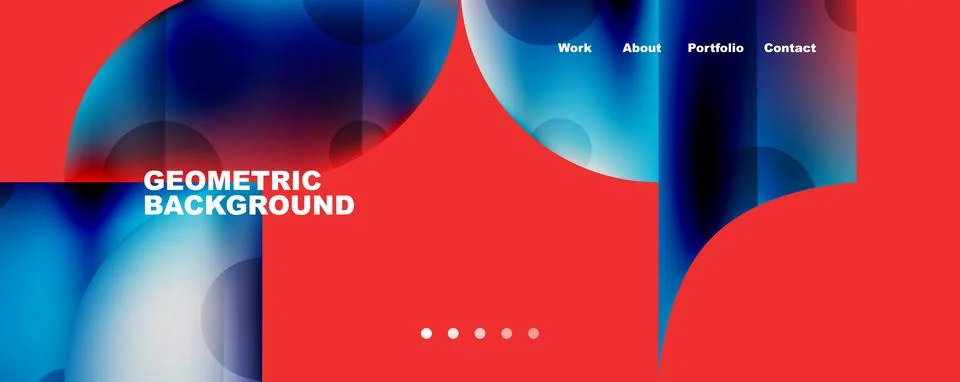 Circle, round elements and lines geometric abstract background. Vector Stock Illustration